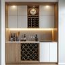 Home Bar Design with Closed Cabinets