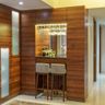 Bronze Home Bar Design with Closed Storage