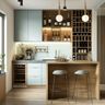 Home Bar Design with Wine Cooler