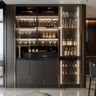 Home Bar Design with Closed Cabinet Units