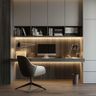 Modern Grey Home Office Design