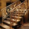 Metal and concrete straight staircase design