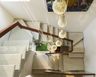 Double L-Shaped Marble Staircase Design