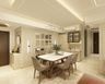 Single Layer Gypsum False Ceiling with Cove Lighting and Chandelier