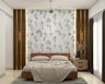 Timber Platform Bed in Guest Bedroom Design with Fluted Wall