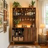 Wooden Home Bar Design with Tapered Legs