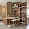 Home Bar Design Partition with Vertical Pull-Out