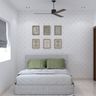 Kids Bedroom Design with Botanical Prints and Grey Bed