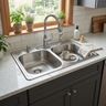 Stainless Steel Dual Bowl Top Mount Kitchen Sink Design