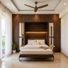 Space Saving Bedroom Design Integrated Murphy Bed with Built-In  Wardrobes