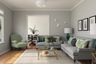 Artistic Grey Living Room - Livspace