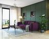 Modern Purple Living Room- Livspace