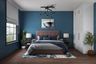 Master Bedroom With Blue Accent Wall - Livspace