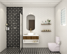Spacious Bathroom Designed With Contemporary Interiors - Livspace
