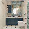 Spacious Contemporary Washroom Designed With Ample Storage - Livspace