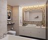Vast Bathroom Styled With Modern Interiors & Bathtub - Livspace