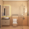 Compact Pastel Shaded Bathroom - Livspace