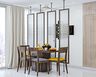 Modern Spacious 4-Seater Dining Room Design with Partition - Livspace