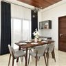 Compact 6-Seater Modern Dining Room with Storage and Crockery Unit - Livspace