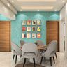 Colourful Modern Dining Room With Compact Interiors - Livspace