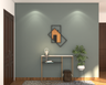 Grey Wall Modern Spacious Foyer Design with Potted Plant - Livspace