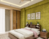 Easy To Maintain Green Themed Modern Guest Bedroom - Livspace