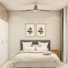 Earthy Toned Modern Compact Guest Bedroom Design - Livspace