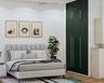 Airy Bedroom with Green Shades - Livspace