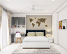 Contemporary White Bedroom - Livspace