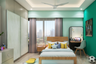 Modern Bedroom with Green Walls - Livspace