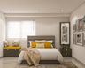 White And Yellow Master Bedroom - Livspace