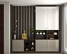 Contemporary Spacious Mandir Area Design with Storage - Livspace
