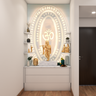 White-Themed Pooja Room - Livspace