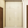 Straight Hinged 4-Door Modern Wardrobe Design with Loft Storage - Livspace