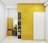 Yellow and White Contemporary Sliding Door Wardrobe Design Idea - Livspace