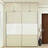 Dual Tone Sliding Door Modern Wardrobe Design with Loft - Livspace