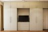 Hinged Modern Wardrobe Design with Drawers and Media Section - Livspace