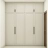 Compact 4-Door Hinged Modern Wardrobe Design with Loft - Livspace