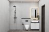Light Grey Modern Bathroom Design - Livspace