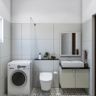 Compact Grey Bathroom Design - Livspace