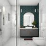Compact Bathroom With A Glass Partition - Livspace