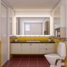 Colourful Bathroom Design With Ample Storage - Livspace