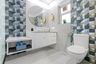 Blue And White Bathroom Design - Livspace