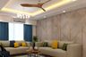Living Room False Ceiling With Warm Cove Lights - Livspace