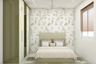 Guest Room With Floral Wallpaper - Livspace