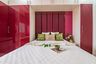 Guest Room With Red Wardrobe - Livspace