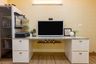 Frosty White Home Office Design - Livspace
