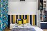 Kid's Room With A Tricolour Headboard - Livspace