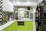 White And Green Kitchen Design - Livspace