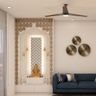 White Pooja Mandir Design - Livspace
